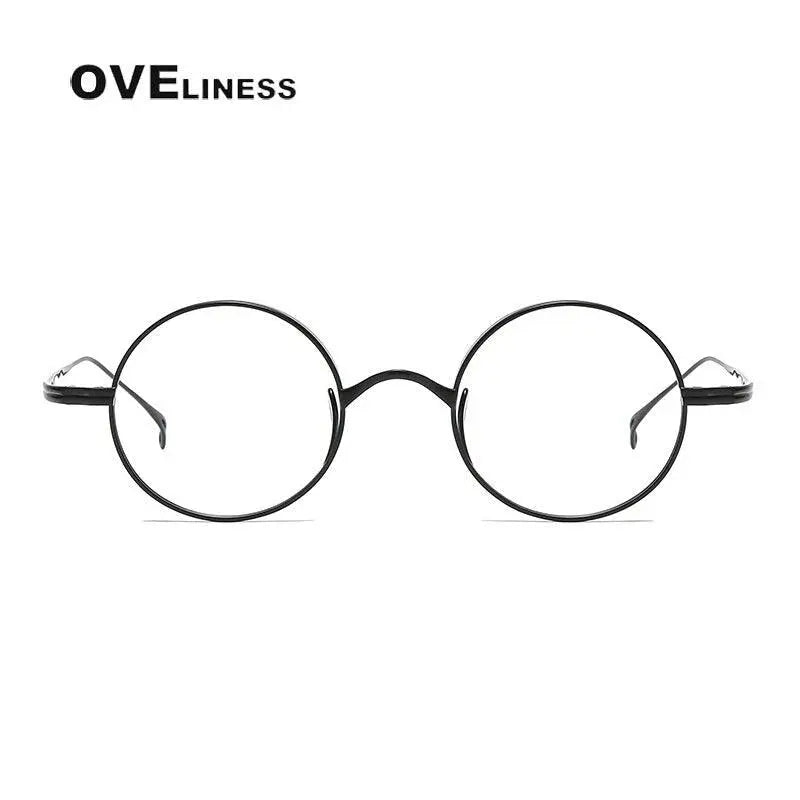 Unisex Round Full Rim Titanium Prescription Glasses 10518 — view 8 | Rx Spectacle