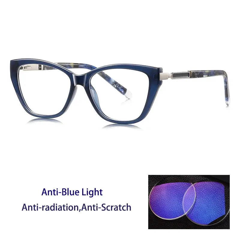 Women's Cat Eye Full Rim Acetate Reading Glasses 72209 — view 6 | Rx Spectacle