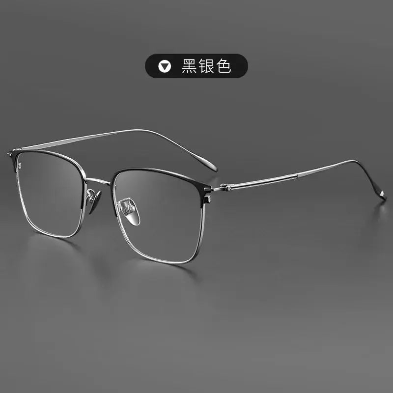 Unisex Square Full Rim Titanium Prescription Glasses 890932 — view 4 | Rx Spectacle