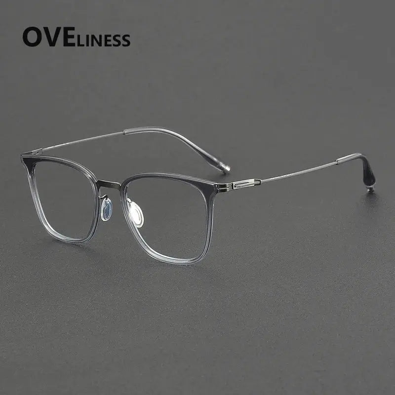 Women's Square Full Rim Titanium Prescription Glasses 22507 — view 7 | Rx Spectacle