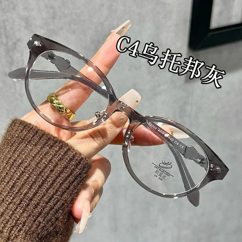 Women's Round Full Rim Titanium Prescription Glasses 33002 — view 6 | Rx Spectacle