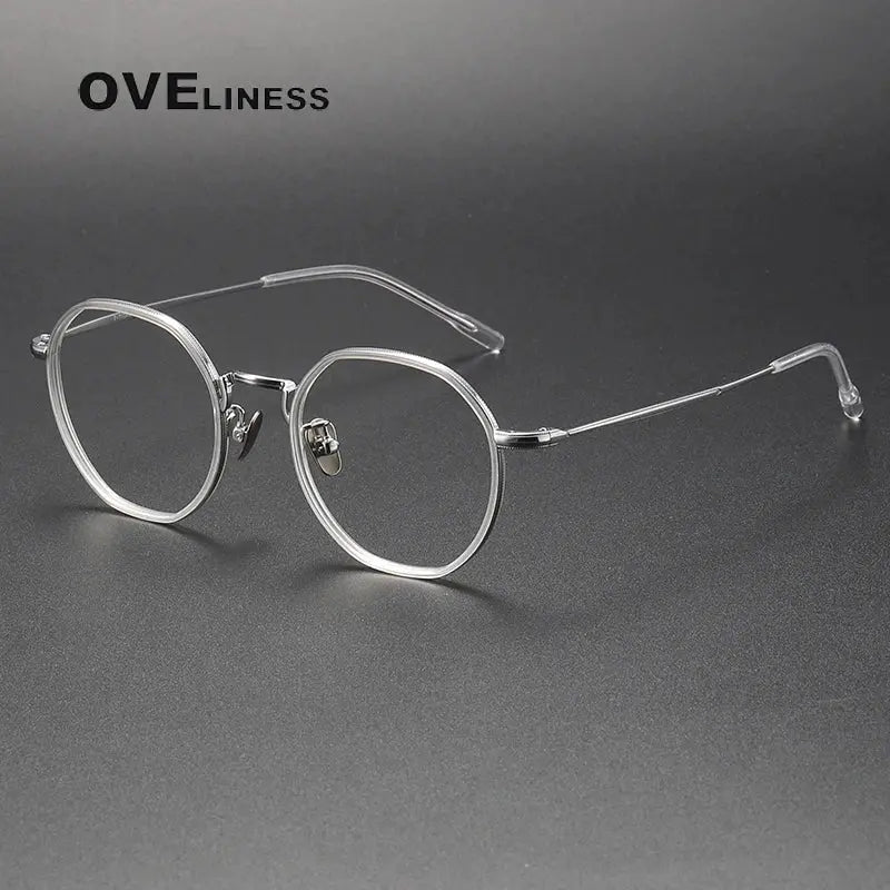 Women's Polygon Full Rim Titanium Prescription Glasses 85142 — view 5 | Rx Spectacle