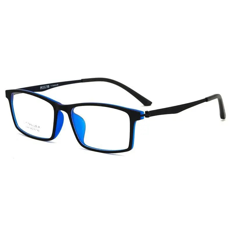 Unisex Square Full Rim Titanium Prescription Glasses 023094 — view 6 | Rx Spectacle