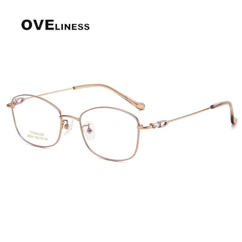 Women's Oval Full Rim Titanium Prescription Glasses 196004 — view 8 | Rx Spectacle