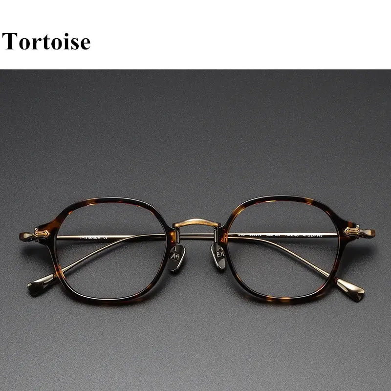 Unisex Square Full Rim Titanium Prescription Glasses 49183 — view 4 | Rx Spectacle