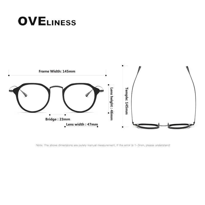 Unisex Square Full Rim Titanium Oversized Prescription Glasses 1113 — view 8 | Rx Spectacle