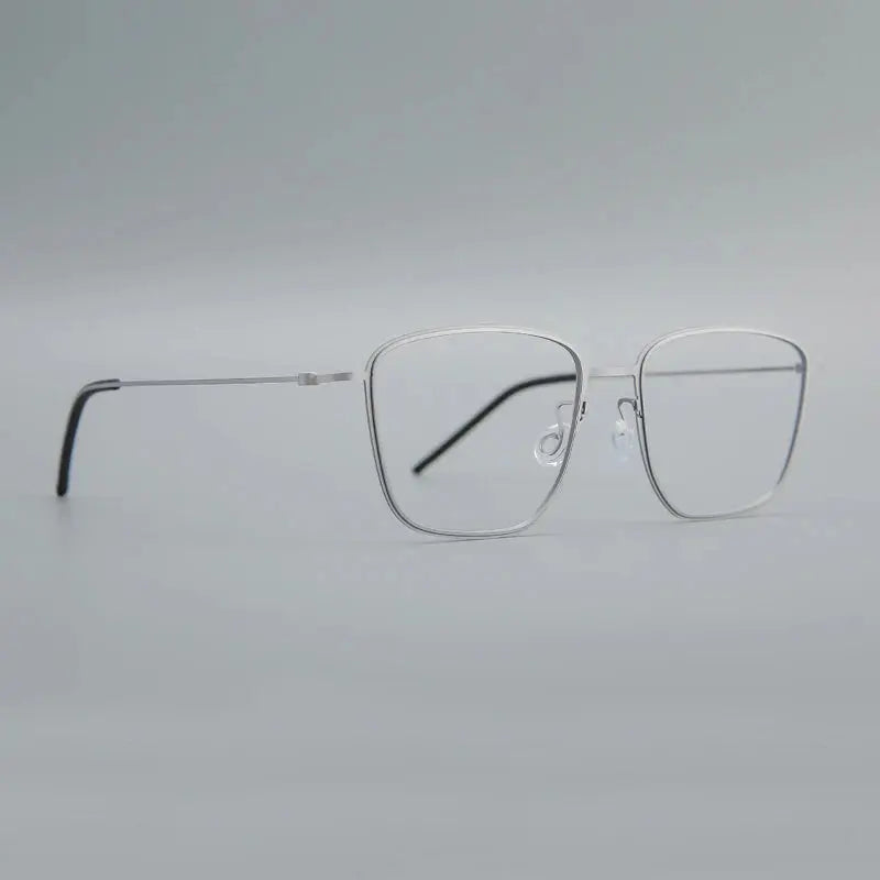 Unisex Square Full Rim Titanium Screwless Prescription Glasses 635525 — view 6 | Rx Spectacle