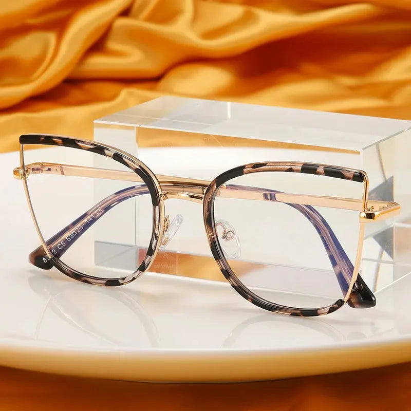 Women's Cat Eye Full Rim TR90 Prescription Glasses 82112 — view 2 | Rx Spectacle