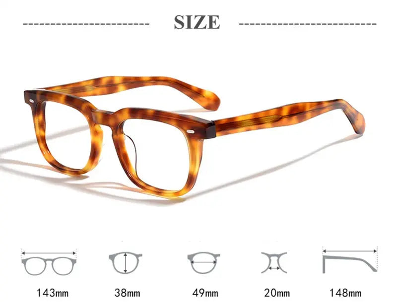 Unisex Square Full Rim Acetate Prescription Glasses 45005 — view 2 | Rx Spectacle