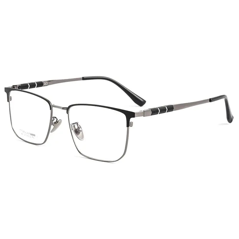 Women's Square Full Rim Titanium Prescription Glasses 939010 — view 4 | Rx Spectacle
