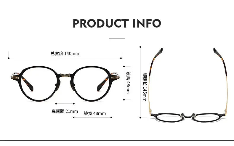 Unisex Oval Full Rim Titanium Prescription Glasses 55426 — view 2 | Rx Spectacle
