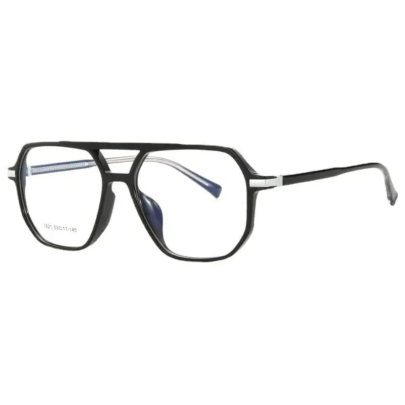 Unisex Oval Full Rim Acetate Double Bridge Prescription Glasses 7821 — view 1 | Rx Spectacle