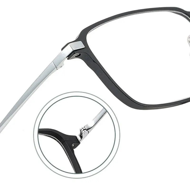 Men's Square Full Rim Titanium Prescription Glasses L5058 — view 9 | Rx Spectacle
