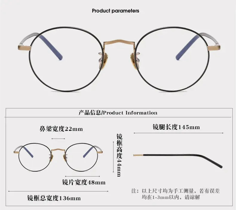 Women's Oval Full Rim Titanium Prescription Glasses 482214 — view 2 | Rx Spectacle