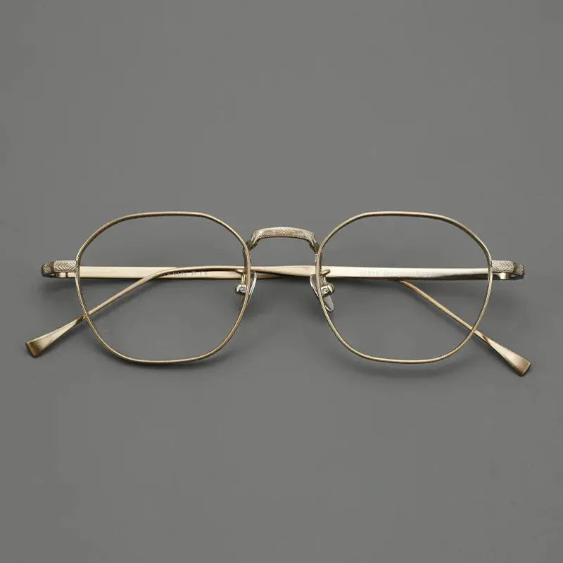 Women's Polygon Full Rim Titanium Prescription Glasses 320867 — view 5 | Rx Spectacle