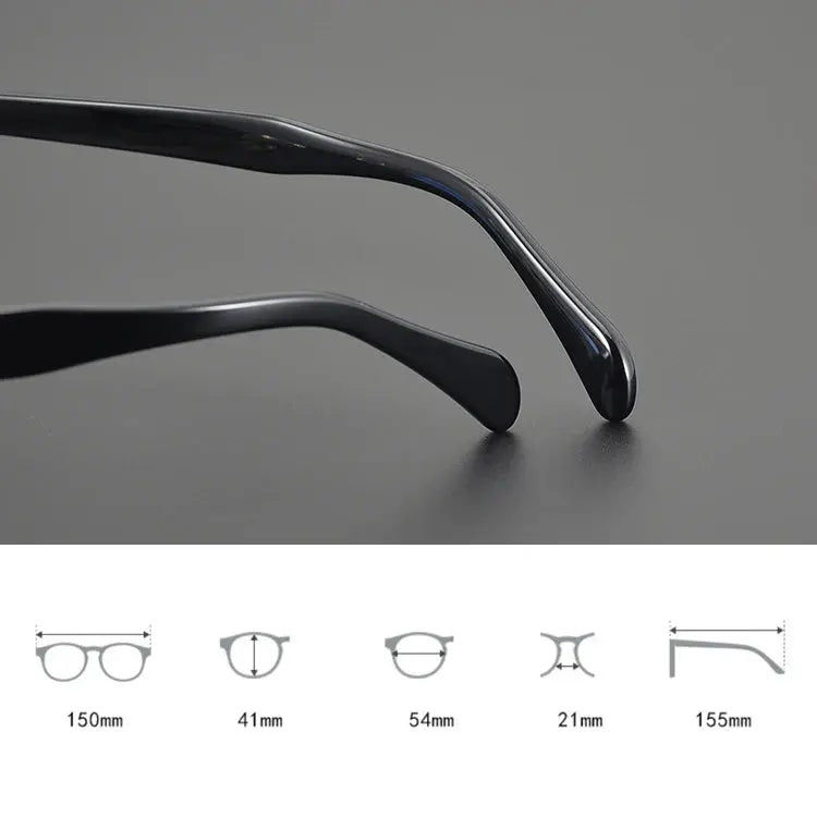 Unisex Square Full Rim Titanium Oversized Prescription Glasses 91109 — view 2 | Rx Spectacle