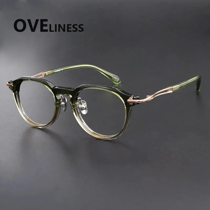 Women's Oval Full Rim Titanium Prescription Glasses 361389 — view 4 | Rx Spectacle