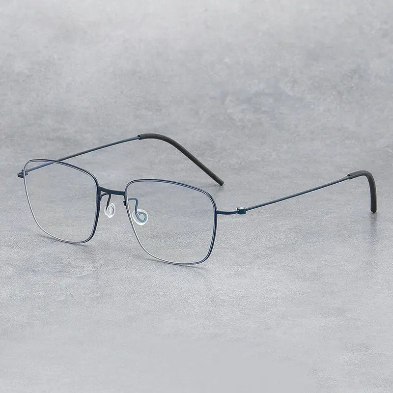 Women's Square Full Rim Titanium Screwless Prescription Glasses 45530 — view 3 | Rx Spectacle