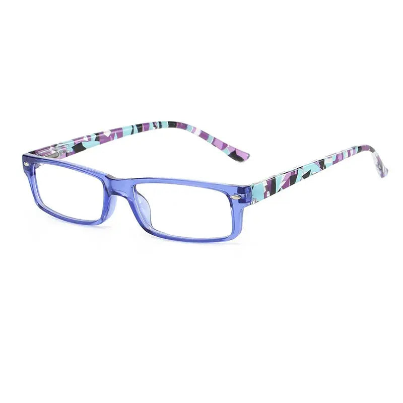 Women's Square Full Rim Alloy Reading Glasses 525004 — view 8 | Rx Spectacle