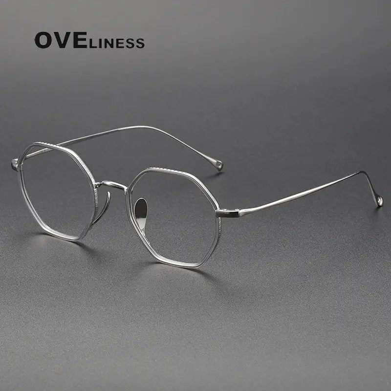 Women's Polygon Full Rim Titanium Prescription Glasses 397311 — view 6 | Rx Spectacle