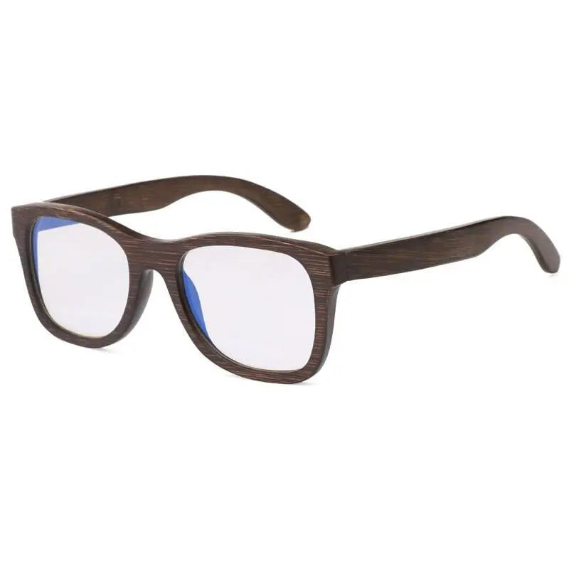 Men's Square Full Rim Wood Prescription Glasses 5677 — view 2 | Rx Spectacle