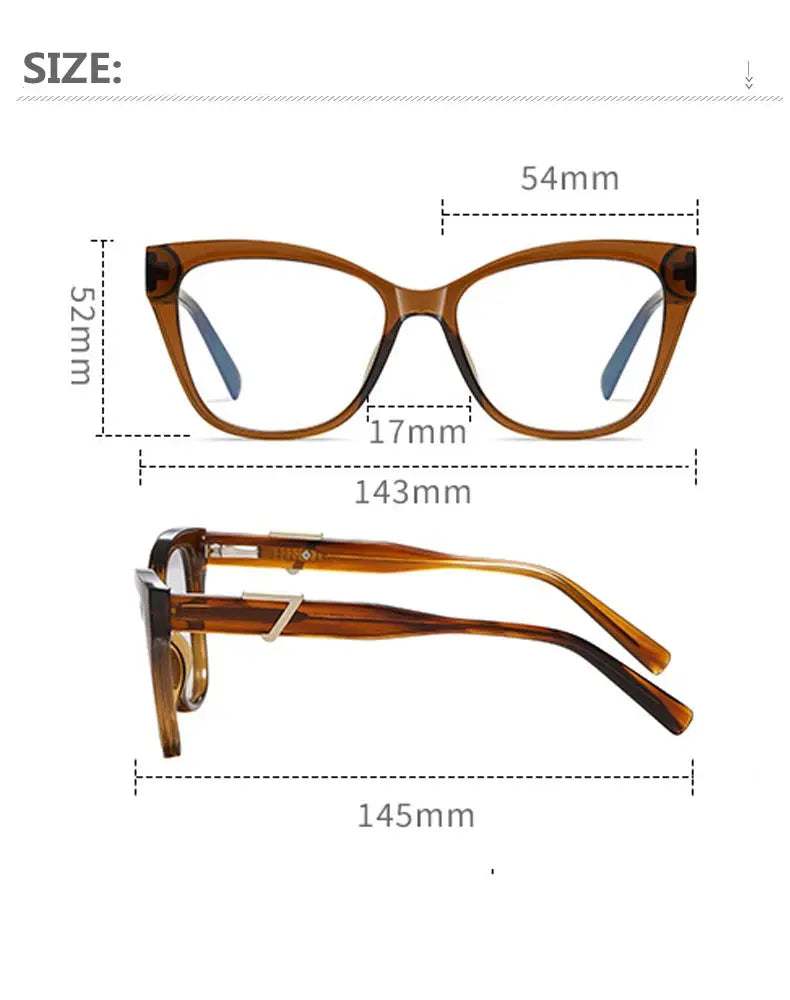 Unisex Cat Eye Full Rim Acetate Reading Glasses C909 — view 13 | Rx Spectacle