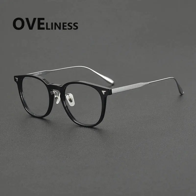 Unisex Round Full Rim Titanium Prescription Glasses 39555 — view 7 | Rx Spectacle