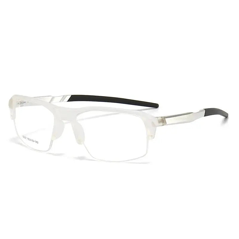 Unisex Square Semi-Rimless TR90 Sports Glasses 58578 — view 3 | Rx Spectacle