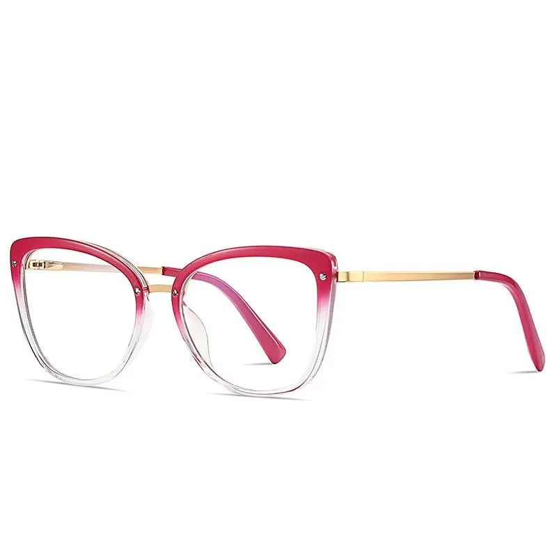 Women's Cat Eye Full Rim TR90 Prescription Glasses 2076 — view 11 | Rx Spectacle