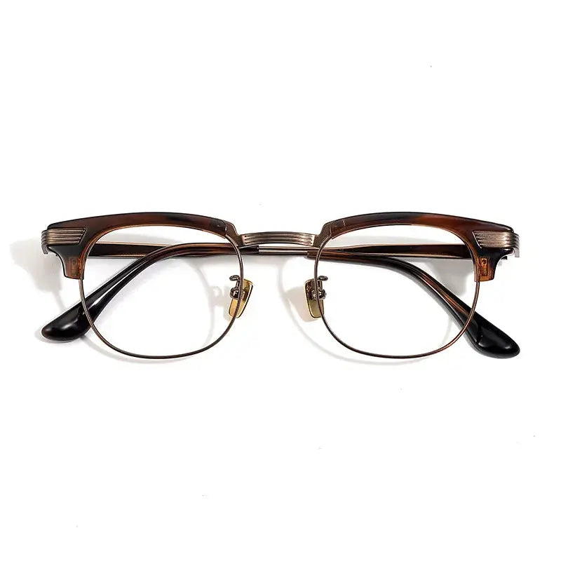 Unisex Oval Full Rim Titanium Prescription Glasses 42909 — view 1 | Rx Spectacle