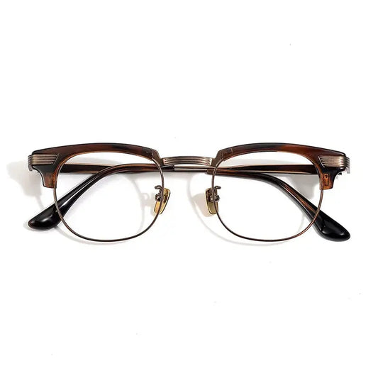 Unisex Oval Full Rim Titanium Prescription Glasses 42909 — view 1 | Rx Spectacle