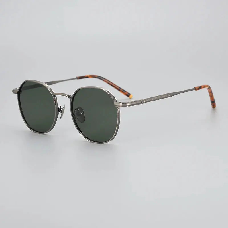 Men's Round Full Rim Titanium Prescription Glasses 14045 — view 3 | Rx Spectacle