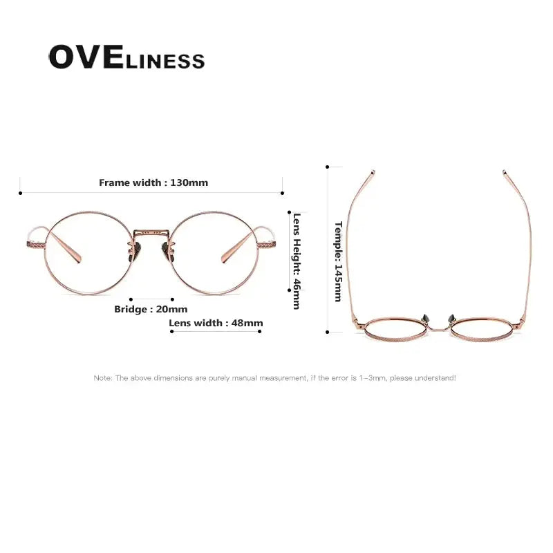 Women's Round Full Rim Titanium Prescription Glasses 369026 — view 2 | Rx Spectacle