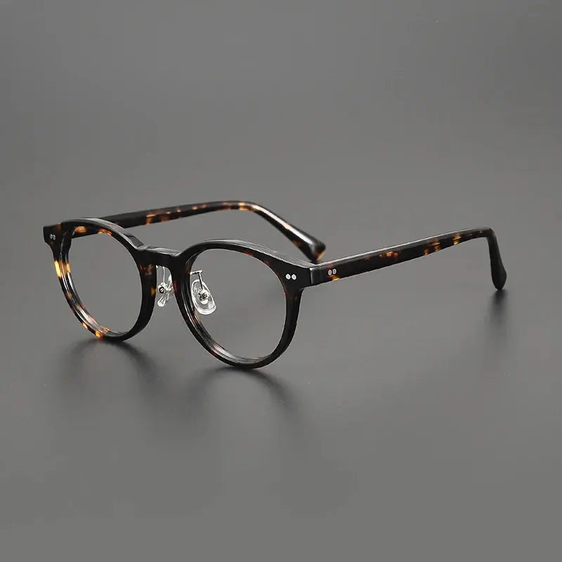 Unisex Round Full Rim Acetate Prescription Glasses 798615 — view 6 | Rx Spectacle