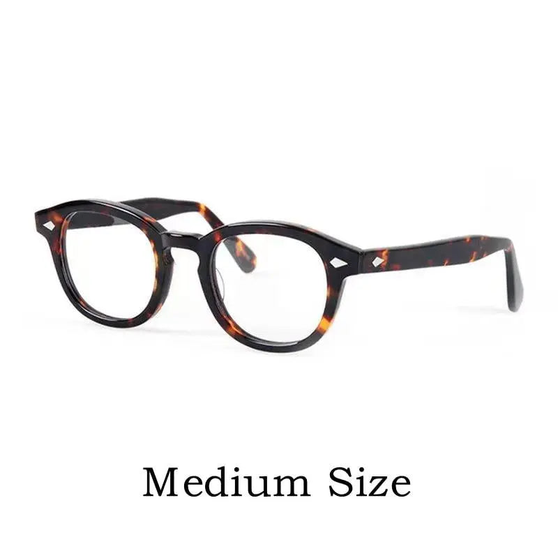 Unisex Round Full Rim Acetate Prescription Glasses Y1915 — view 3 | Rx Spectacle