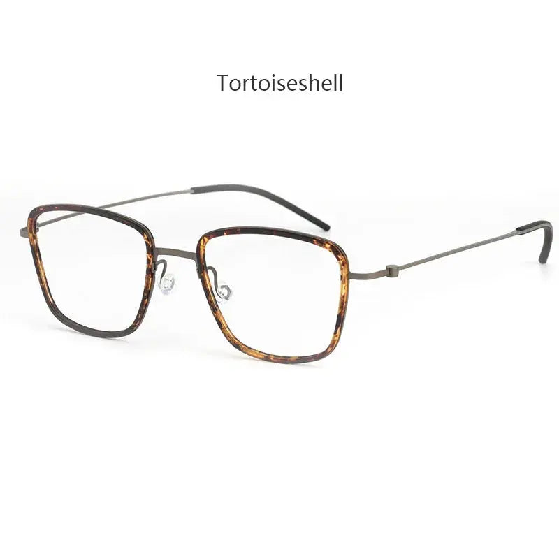 Unisex Polygon Full Rim Titanium Prescription Glasses 425510 — view 6 | Rx Spectacle
