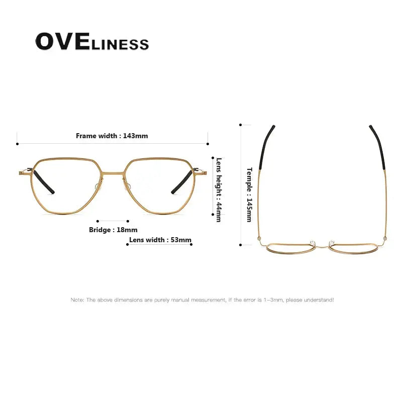 Unisex Oval Full Rim Titanium Flat Top Prescription Glasses O5526 — view 6 | Rx Spectacle