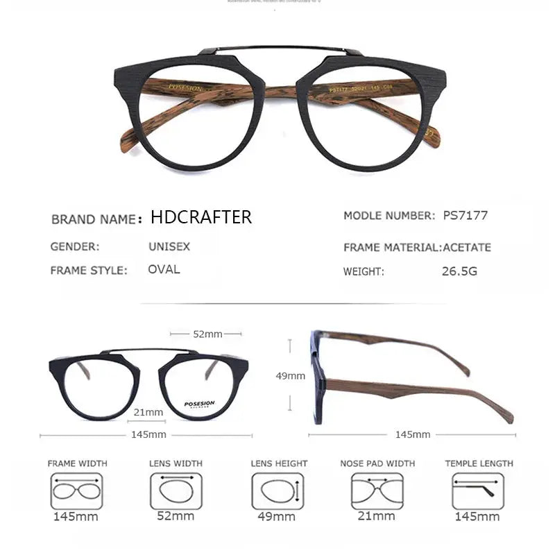 Unisex Round Full Rim Titanium Prescription Glasses — view 2 | Rx Spectacle