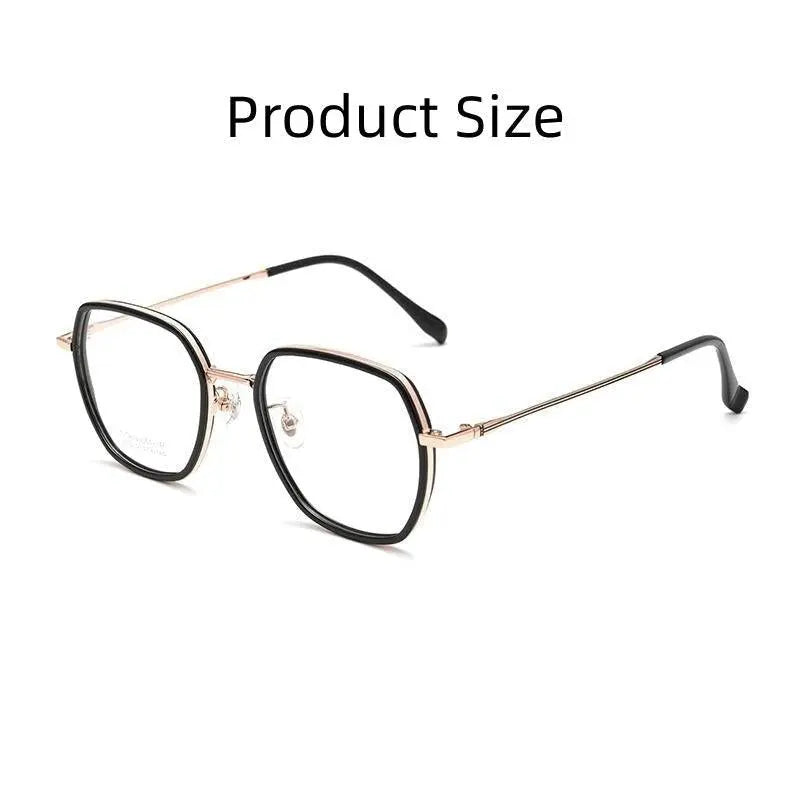 Unisex Polygon Full Rim Titanium Prescription Glasses H2230h — view 10 | Rx Spectacle