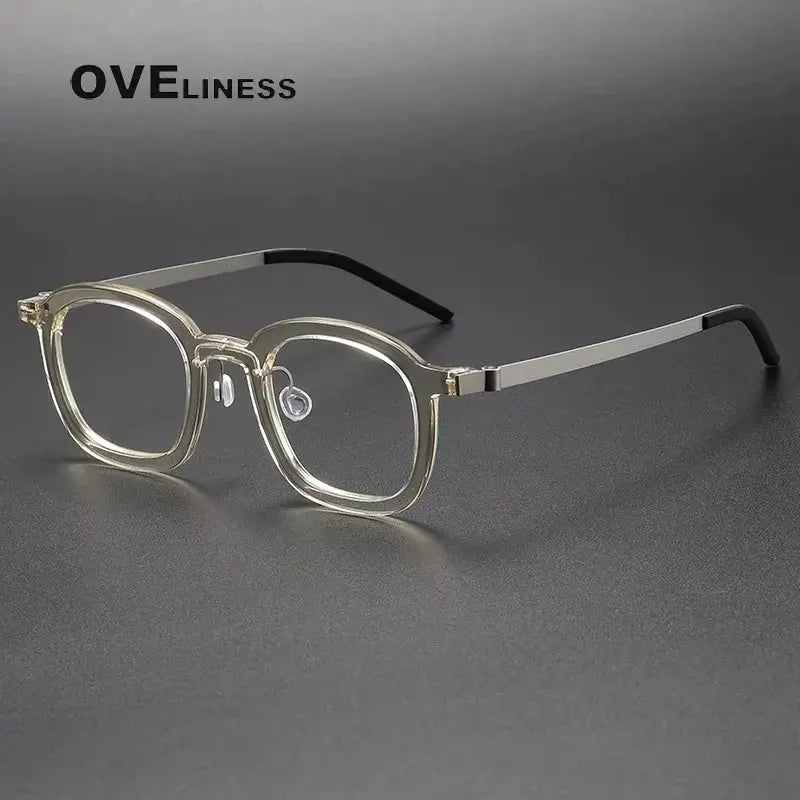 Unisex Square Full Rim Titanium Prescription Glasses 361050 — view 3 | Rx Spectacle