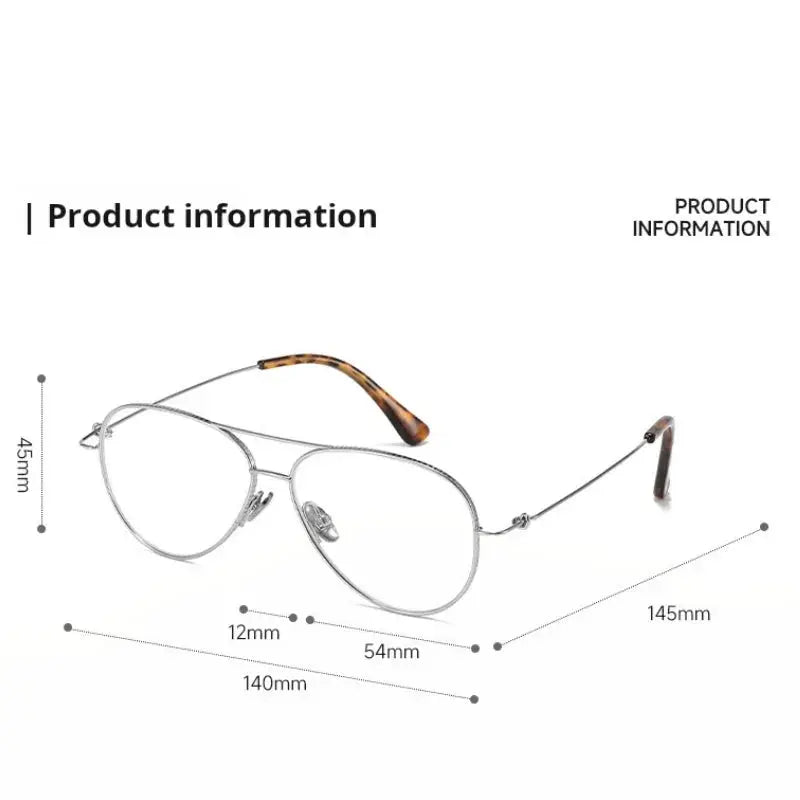 Unisex Oval Full Rim Titanium Double Bridge Prescription Glasses 30918 — view 2 | Rx Spectacle