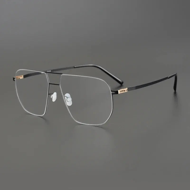 Women's Square Full Rim Stainless Steel Prescription Glasses 195136 — view 3 | Rx Spectacle