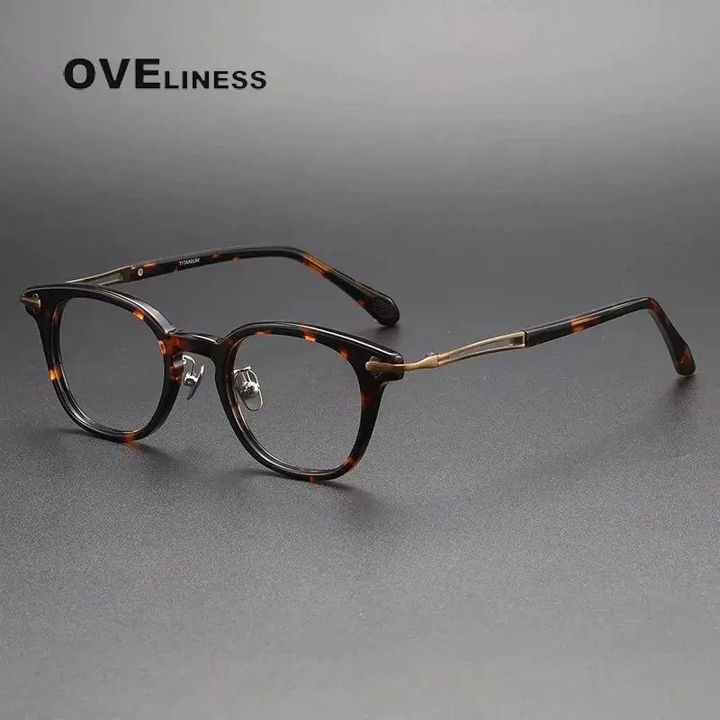 Unisex Oval Full Rim Titanium Prescription Glasses 814047 — view 6 | Rx Spectacle