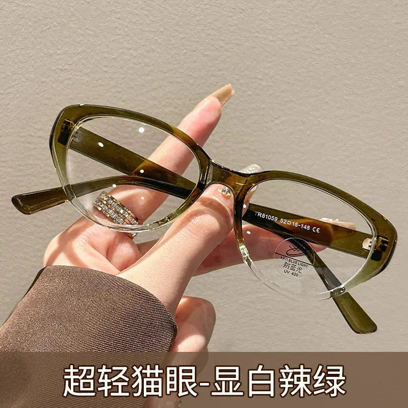 Women's Cat Eye Full Rim Titanium Prescription Glasses 81059 — view 6 | Rx Spectacle