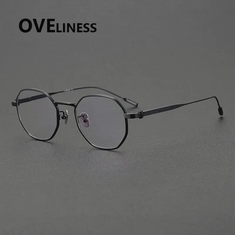 Women's Square Full Rim Titanium Prescription Glasses 872130 — view 5 | Rx Spectacle