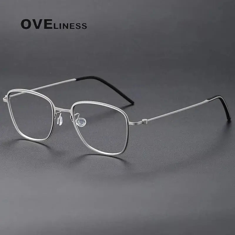 Women's Polygon Full Rim Titanium Prescription Glasses 55304 — view 4 | Rx Spectacle