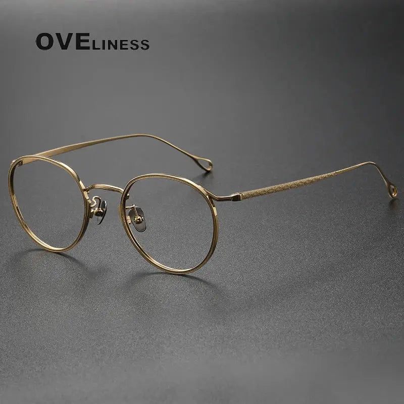 Women's Round Full Rim Titanium Prescription Glasses 153369 — view 5 | Rx Spectacle