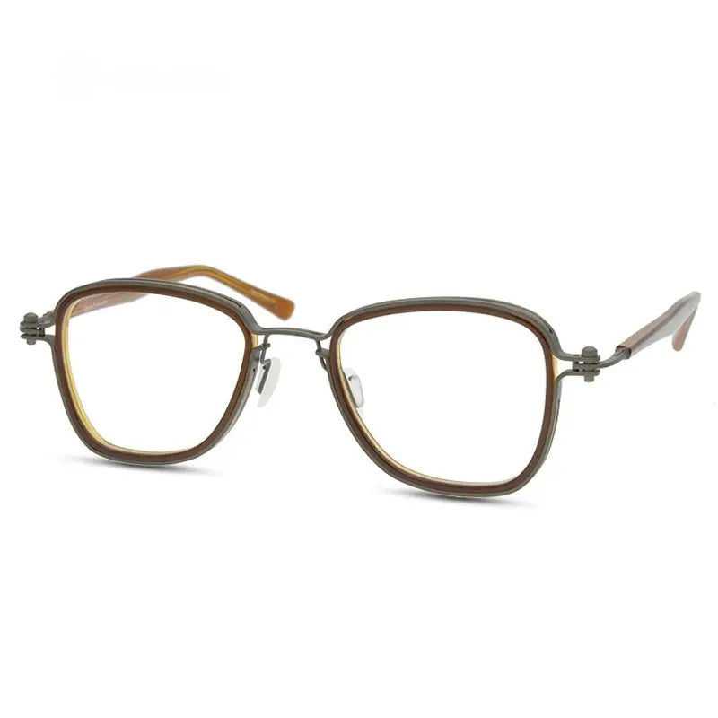 Women's Square Full Rim Titanium Prescription Glasses 195868 — view 4 | Rx Spectacle
