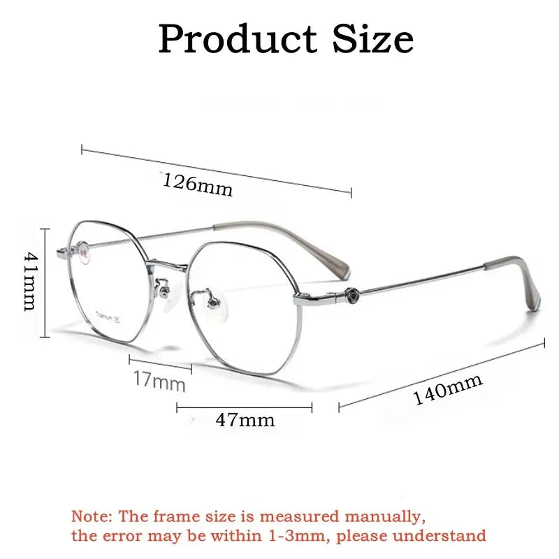 Unisex Round Full Rim Alloy Flat Top Prescription Glasses 710185 — view 2 | Rx Spectacle