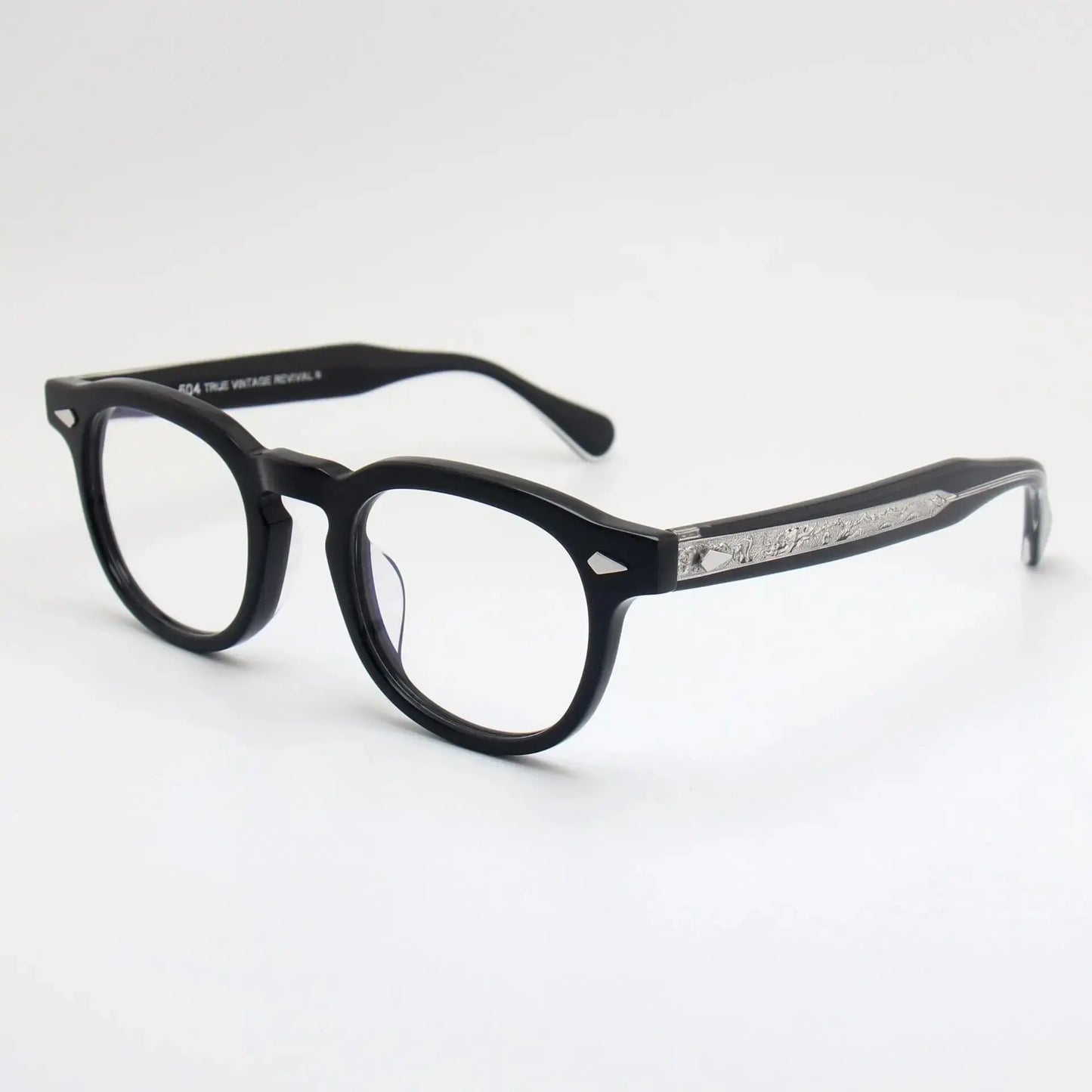 Unisex Round Full Rim Acetate Prescription Glasses 602504 — view 3 | Rx Spectacle
